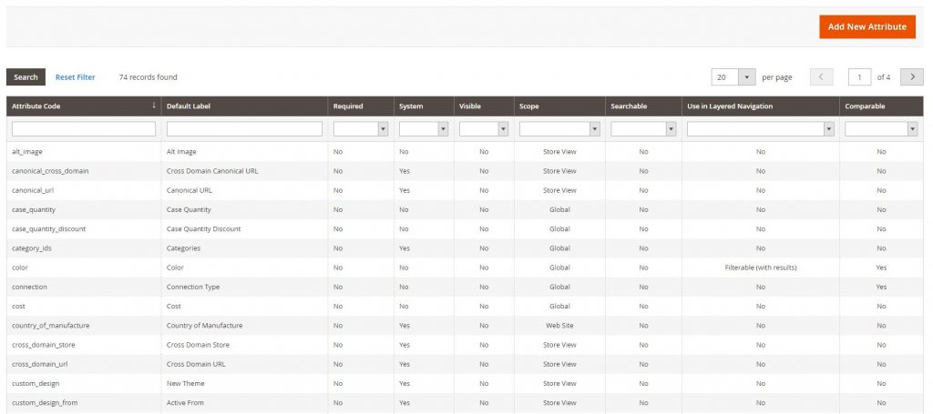 magento dynamic filtering